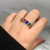 Anelli di zirconi a fascia di lusso per le donne Eternity Promise CZ Crystal Finger Ring braccialetto fidanzamento gioielli da sposa regalo d'amore