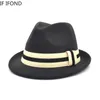 Wide Brim Hats Bucket Fall Winter Warm Wool Trilby Men Women Retro Jazz Fedora Outdoor Party Travel Felt 221110