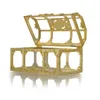 Enrole o Gold Gold Silver Pvc Package Box Window Chocolate Crack Goodies para embalagem de aniversário Festa de casamento FESTIPES 2PCS