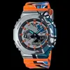 Men's Sports Quartz Digital Watch LED Automatische lamp Lamp Ultra-dunne metalen afneembare assemblage wijzerplaat Iced Out Watch Oak Series Waterdichte Wereldtijd 19 kleuren
