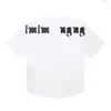 Camisetas masculinas Palmés Designer de verão Tirina feminina Mens camiseta branca preta impressão de camiseta de camiseta letra de spray de manga curta mola masculina tshirts