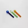 Acess￳rios para fumantes de queimador de ￳leo de vidro pirex Acess￳rios de fumantes coloridos de 4,4 polegadas transparentes dicas de unhas de tubo grande bonn