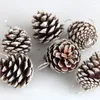 Christmas Decorations 6/PCS Artificial Plants Fake Pine Cone Decorative Flowers Wreaths For Home Wedding Decoration Tree
