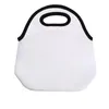 Sublimação reutilizável em branco neoprene isolado almoço saco durável impermeável lavável almoço tote sacos de piquenique caixa de transporte bolsas com zíper para o trabalho p1111