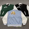 Baseball jas uniform jas met enkele borsten warme jassen koppels vrouwen mannen varsity bovenkleding heren designer kleding