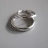 Pierścienie ślubne 2pc/set 925 Srebrna para dla kobiet mężczyzn romantyczny regulowany zestaw pierścienia