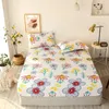 Conjuntos de ropa de cama 1 unids 100% poliéster Impreso Sábana ajustable Cubierta de colchón Cuatro esquinas con banda elástica Sábana de cama King Size 221110