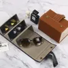 Zonnebrillen Cases Draagbare Bril Organizer 23456 Multi-slot Brillen Opslag Display Reizen Opvouwbare PU Leather Case 221110