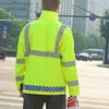 sfvest反射性コットンジャケット冬の安全性厚い作業服高速道路交通コート男性保護服