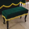 Autre organisation d'entretien ménager Housse de piano en velours classique rouge vert avec pompon Décoration de la maison de Noël Demi-poussière Tissu de protection 221111