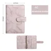 A6 Marbling color Notebook Binder PU Leather 6 Rings Notepad Spiral Loose Leaf Notepads Cover Diary Shell for Student Z116716776