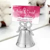 Dekoracja imprezy 2022 „Kissing Bell” Silver and Gold Bell Card Holder/PO Holder Wedding Table Prezenty