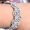 Bracelet strass cristal réglable géométrique grand Bracelet pour femmes luxe mode Glamour manchette hommes élastique fête bijoux