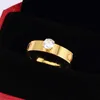 Designer Design Propose Rings Luxury Couples Diamond Ring Brand Bijoux de haute qualité en acier en acier titane