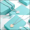 Naszyjniki wiszącego łańcucha koralików projekt marka miłosna miłosna naszyjnik złoty sier dla kobiet biżuteria prezent upuszczony 2022 dhdkg
