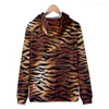 Kvinnors hoodies ￥r av tigerm￶nstret mode casual herr- och kvinnors v￥r h￶st zip hoodie