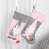 Pasen Stocking Party Decoratie Gezichtsloze poppenkousen hangers candy cadeau opslagtas hangende decors rrra