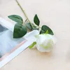 R￶d ros siden konstgjorda rosor br￶llop dekorationer vita blommor knoppar falska blommor f￶r hem alla hj￤rtans dag g￥va storslagen h￤ndelse inomhus dekoration