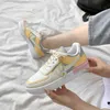 Dress Shoes Women Sneakers Tennis Shoes Flats Vulcanize S54 White Slip On Fa Platform Casual Ladies 111122H