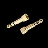 Gold-Kopfhörer-Anschluss, 6,35 mm Stecker auf 3,5 mm Stereo-Stecker, Audio-Mikrofon-Schrauben-Adapter-Konverter