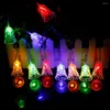 Strings Jaar 2023 Decor Solar LED Kerstverlichting Mini Bells Garland 7/12/22m voor bruiloft/feest/boomdecoratio