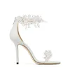 Chaussures décontractées mariage chaussures de mariée sandales talons hauts dame pompes été marques Lxuxry cristal soirée exquise avec boîte Eu35-43