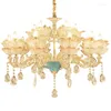 Chandeliers European Crystal Chandelier LED American Modern K9 Lights Fixture Can Be Ceiling Light 3 Color Dimmable