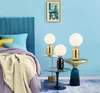 Table Lamps Nordic Led Color Glass Bedside Lamp Lampara Mesa Desk