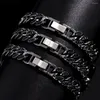 Fußkettchen 13mm Schwarz Strass Kubanische Gliederkette Armband Für Frauen Männer Hip Hop Iced Out Fußkettchen Barfuß Sandalen Schmuck