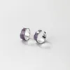 Backs Earrings Real 925 Sterling Silver Purple Ear Cuffs Wraps Non-pierced Cartilage For Women Hypoallergenic Jewelry