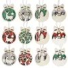 New Christmas wooden pendant round Christmas tree decorations