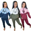 2024 Designer Brand Women Tracksuits Jogger Suit Hoodies Pants Pants Paneled Two Piece Set Pink Print Long Sleeve Sweatsuits Leggings Outfit Sportswear Clothes 8931-8