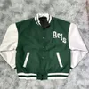 Baseball jas uniform jas met enkele borsten warme jassen koppels vrouwen mannen varsity bovenkleding heren designer kleding