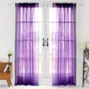 Rideau Style européen américain multicolore baie vitrée criblage rideaux de porte solides drapé Tulle transparent pour salon