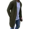 Maglioni da uomo Cardigan da uomo Tasche larghe Lungo Tinta unita Cappotto maglione lavorato a maglia davanti aperto Abbigliamento invernale da uomo