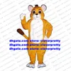 Żółta długa futro samica lwa Lioness Mascot Costume Dorosła Kreskówka Postać upamiętniającą pamiątkę dużych wielkości ZX1567