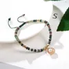 Link Bracciali Squisito Piccolo Braccialetto India Agate 2x4mm Abaco Perline Conchiglia Corda Catena Fascino Per Le Donne Braccialetto Yoga Gioielli Regali 7.5 pollici