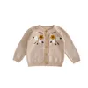 Pullover printemps automne chouchis bébé bébé fille broderie tricot manteau à manches longues née cardigan manteau de vêtements pour enfants 221110