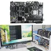 Moederborden -B75 12 GPU BTC Mijnbord Moederbord CPU ventilator Thermische kussen Sata -kabelschakelaar Kabel12 PCI -E naar USB3.0 Slot LGA1155 DDR3 MSATA