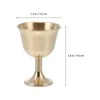 ワイングラス 2 個真鍮聖杯カップゴブレット飲料タンブラーカップランプホルダー金属酒パーティーホーム