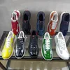 Amerika Kupası Sabah Sabah Tasarımcı Patent Deri Ayakkabı Erkek Ayakkabı Örgü Naylon Runner Eğitmenler Yeşil Sarı Açık Sıradan Ayakkabılar 17 Renk No53