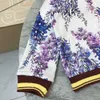 Roupas infantis de alta qualidade outono glicínias padrão design roupas meninas outono manga longa jaqueta calças conjunto de duas peças