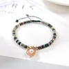 Link Bracciali Squisito Piccolo Braccialetto India Agate 2x4mm Abaco Perline Conchiglia Corda Catena Fascino Per Le Donne Braccialetto Yoga Gioielli Regali 7.5 pollici