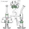 Glass Bong Kopfige Dab Rigs Shisha Drehen Perc Doppelfunktion Wasserrohr Recycler Öl Rigglas Wasserbongs mit 14 mm