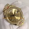 16 Modello Orologio automatico Mens 904L Data in acciaio 40 mm Giallo Gold Glass Glass Champagne Diaria Cal.3255 Movimento V12 Orologi da polso orologi da polso