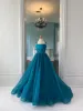 Teal Girl Pageant Dress 2023 Sherri Crystal Straps Organza Little Kids Birthday Formal Party Wear Robe Infant Toddler Teens Preteen Tiny Young Junior Miss Children