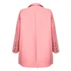 Dames tweedelige broek Blazer Elegant Sporty Summer Fited Jacket Suit Business Oversize Tracksuit Kpop Blouse Tops Kawaii