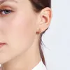 Boucles d'oreilles créoles mode féminine mignon petit romantique or Rose géométrique Piercing boucle d'oreille cerceaux femme bijoux à la mode