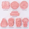 Baking Tools 3d Three-dimensional Pressing Plastic Cookie Frosting Birthday Mold Cake Tool Fondant Decoratio Q1B3