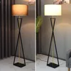 Vloerlampen modern statief ontwerp led lamp voor woonkamer slaapkamer beisde licht lichte afstandsbediening dim studie staande thuisdecoratie